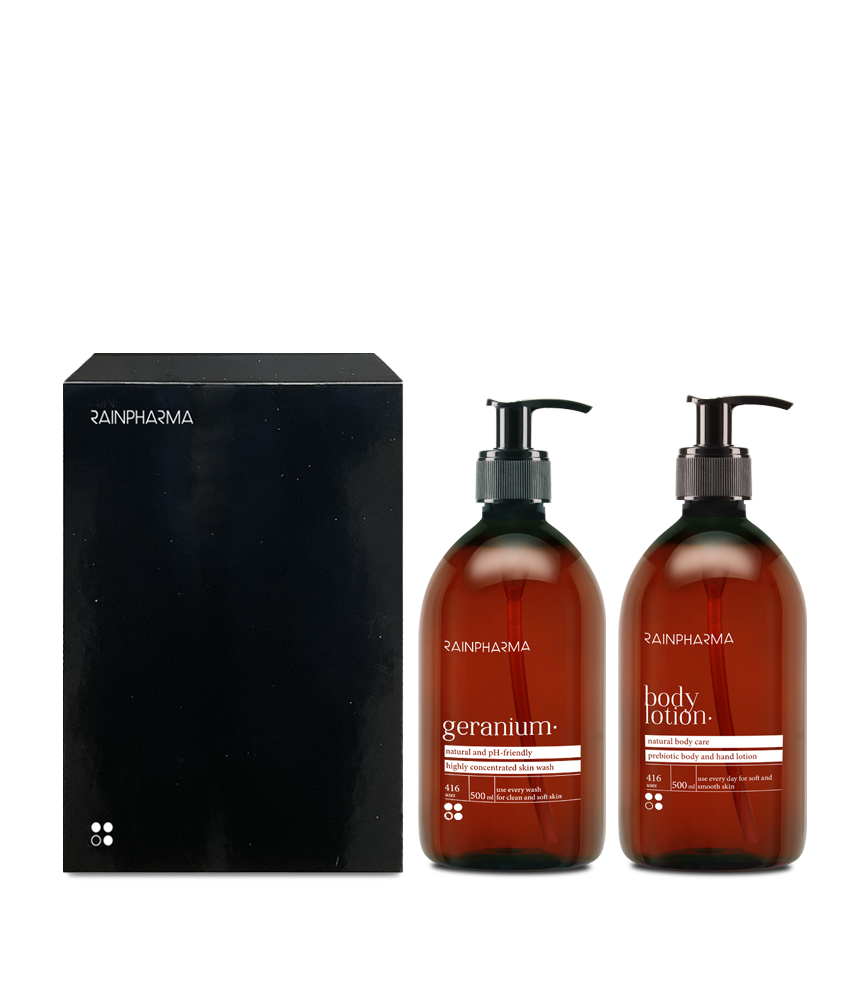 Duo Skin Wash Geranium + Body Lotion 500 ml